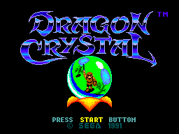 Dragon Crystal (Europe) Title Screen